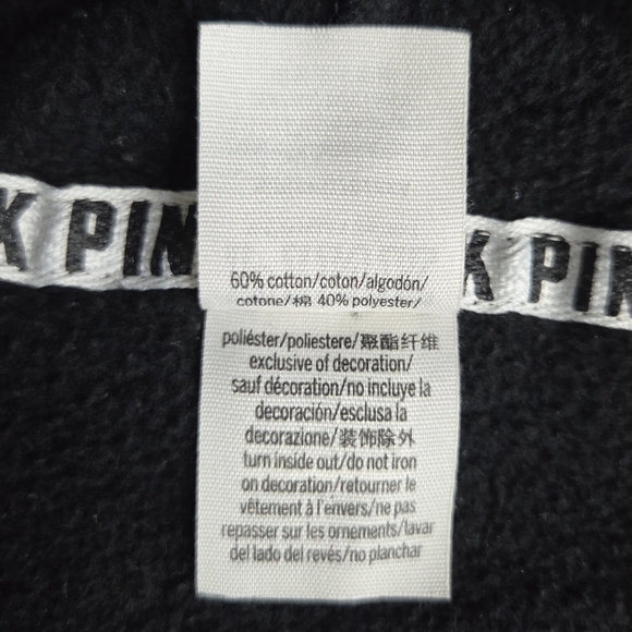Victoria's Secret PINK Watercolor Hoodie Y2k Bling Sequin Love Streetwear Small - Picture 12 of 13
